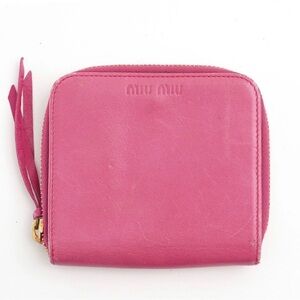 Miu Miu Fuchsia Leather Wallet